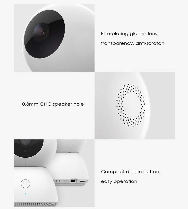 Caméra IP Wi-Fi panoramique d'origine Xiaomi Mijia 1080P à 360 degrés -  Caméra de surveillance - Achat & prix