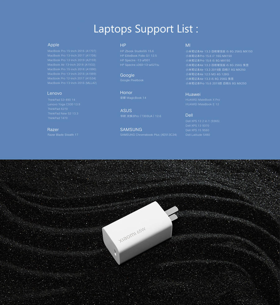 Xiaomi GaN USB Type-C Charger Adapter 65W